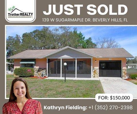 Just Sold!
139 W Sugarmaple Drive Beverly Hills FL