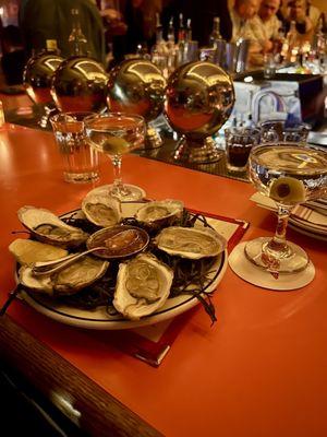 Oysters and martinis