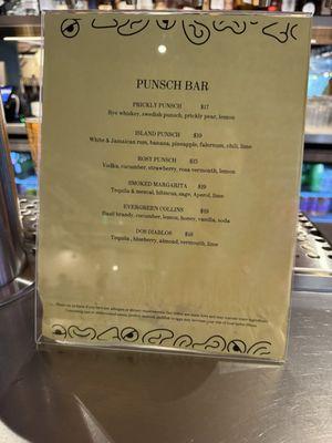 Cocktail Menu (October 2024)