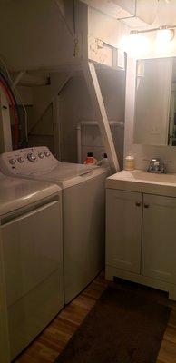 Basement Bath with Laundry