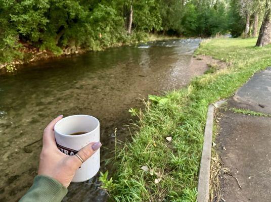 Coffee by the creek