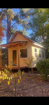 Tiny house paint job. Customer built this and had me paint. Wonderful family, they picked out some amazing colors.