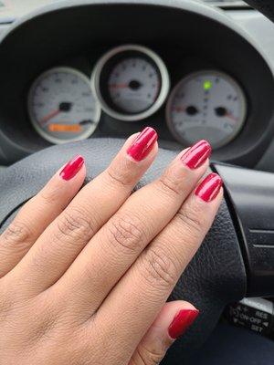 Fresh from Lucky Nails...Essie color "After Sex".