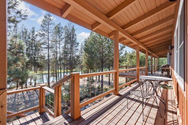 View from deck of river and wrap around deck