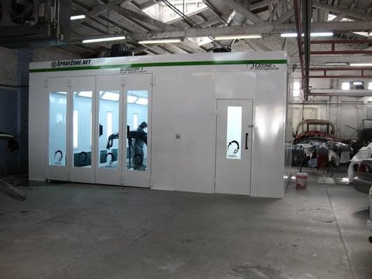 Their new paint booth.