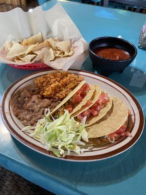 Taco Plate with Chips & Salsa