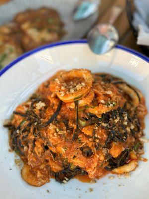 Squid ink spaghetti