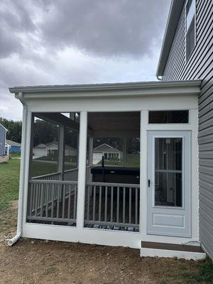 Complete composite screened porch