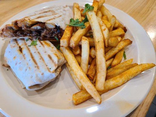 Algerian Lamb Wrap with Fries $12.95 - 4/2022