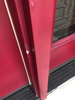 Peeling new door