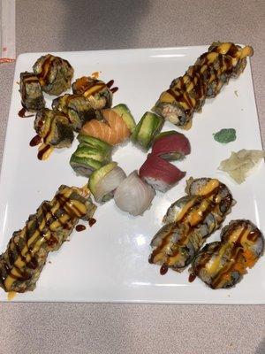 yamato roll and rainbow roll