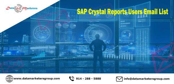 Leverage the best verified and customized SAP Crystal Reports Ysers Email List from Data Marketers Group at https://www.datamarketersgroup.c