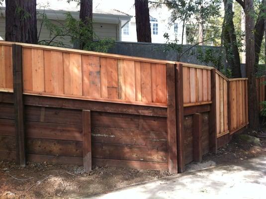 Retaining Wall w/ Fence