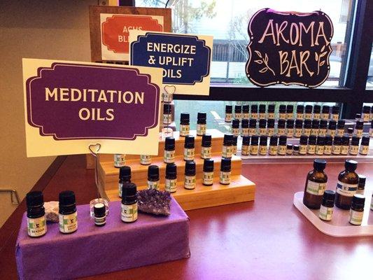 The essential oils of our Aroma Bar