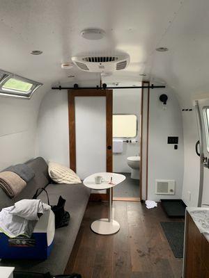 Instagram worthy trailers. Inside is like a hotel with microwave and small!) fridge