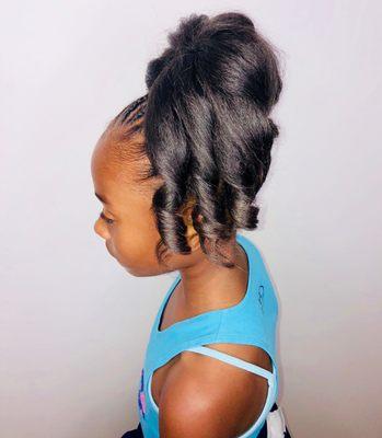 Braid Ponytail & Curls