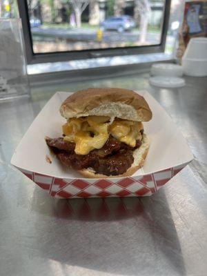 Brisket & Mac sandwich