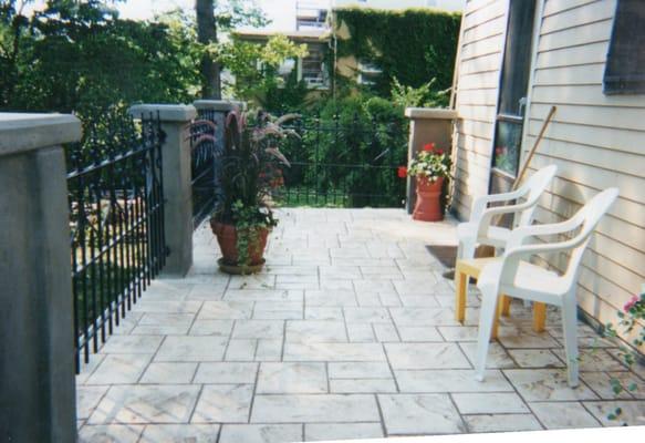 back entrance - stamped concrete