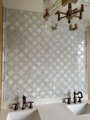 Mosaic accent wall