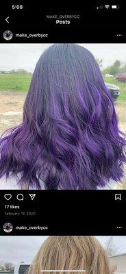 I just told her I wanted purple and she did her magic!