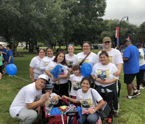 LMA supporting one of our students in the Autism Speaks Walk. #SuperSergio 8/20/2018