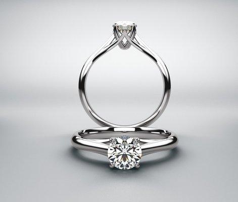 GIA CERTIFIED diamond engagement ring