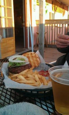 Perfect Matt burger and sizzling hot fries!