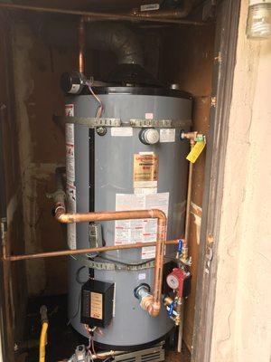 New commercial water heater with recirculating pump!!