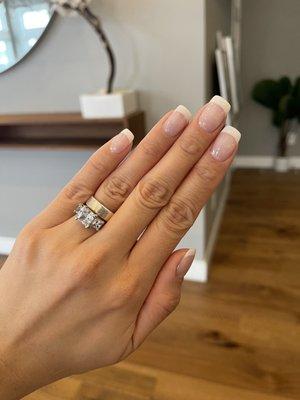 Dipped French Manicure (Squarely Rounded) By TANYA