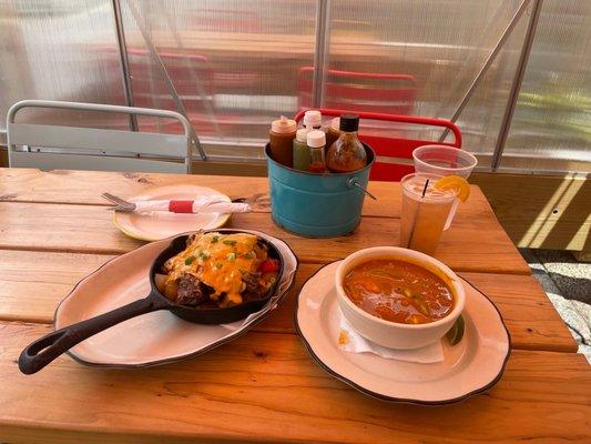 Sopa DE Tortillas and Charro Skillet