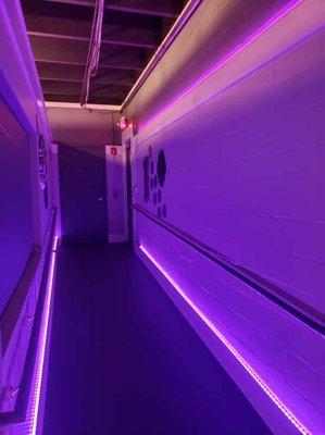 LED's installed in a hallway