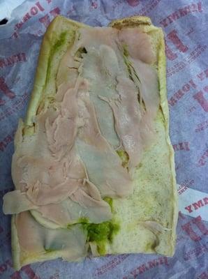 This is their pathetic excuse for a sandwich. Yes, this IS EXACTLY how it was made and delivered!