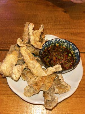 Kawa senbai fried chicken skin