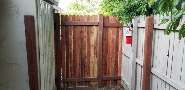 2018 Handyman Project. Built this redwood gate.