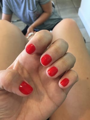 They did an amazing job! The hot stone spa pedicure was so relaxing. The massage was the best I've had. Spa pedicure $35. Make an apt!