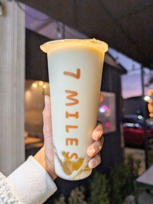 Jasmine Milk Tea with Tea Jelly  7 Miles is one of my favorite tea places in West LA