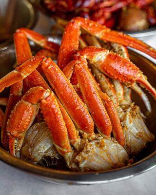 Boiled Snow Crab served  with our 'Cajju House Sauce'