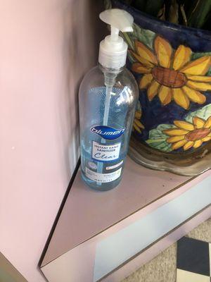 Hand sanitizer by front entrance