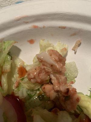 Huge piece of inedible cartilage in chicken from salad