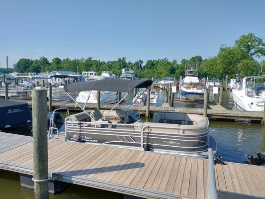 8-person pontoon boat rental