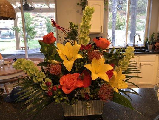 Tropical Arrangement, Florist's choice