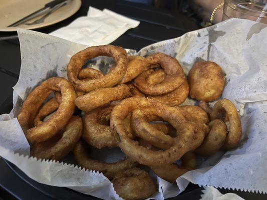 $6.50 onion rings app. Good.