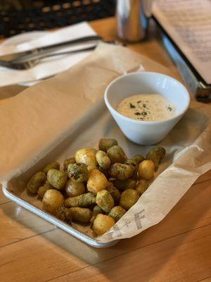 Fried pickles and onions!