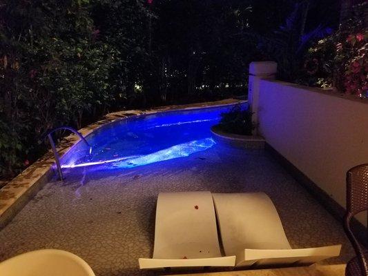 Swim up room at night