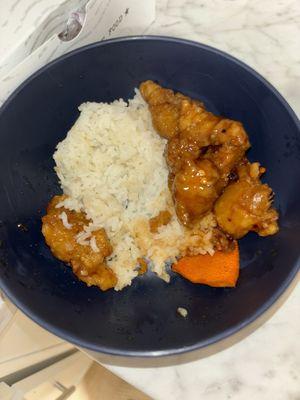 Orange Chicken it was not good...tasted a few days old and was just reheated.