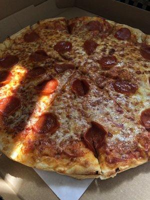 Cheese and Pepperoni Pizza