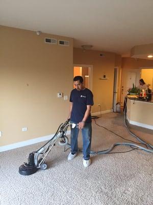 cleaning carpet