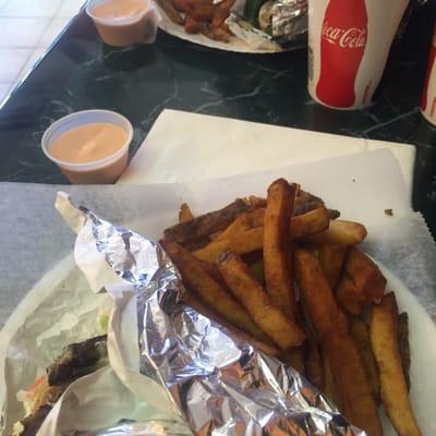 #8. Gyro with fries/drink.  Comes with their standard sauce for fries.