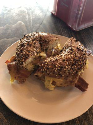 Engine #9 breakfast bagel - really yummy