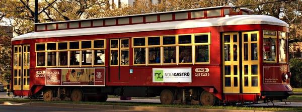 NOLA Gastro and a St. Charles Street, New Orleans, Streetcar